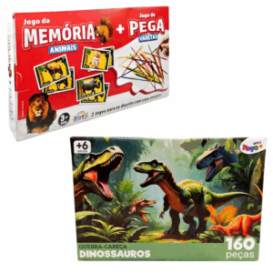 28871 MINITOYS-PEGA VARETA JG DA MEMORIA ANIMAIS + 28866 MINITOYS-QC 160 PCS DINOSSAUROS