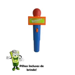 MICROFONE VOICE WORLD CART AZUL