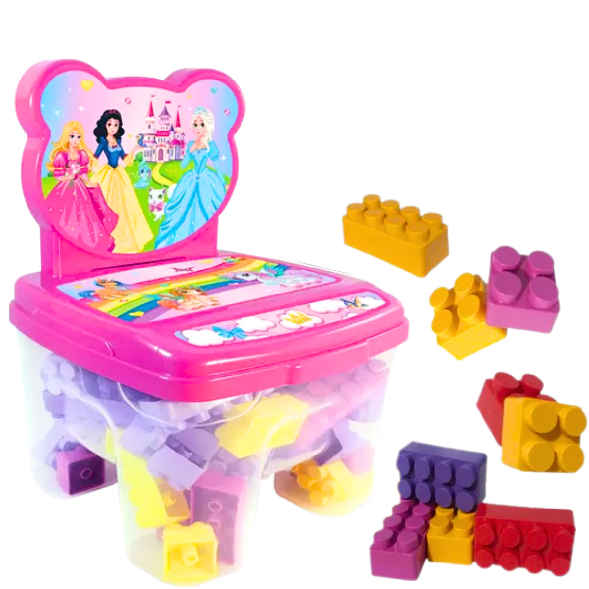 Cadeirinha blocos 48pçs Princesas (1)