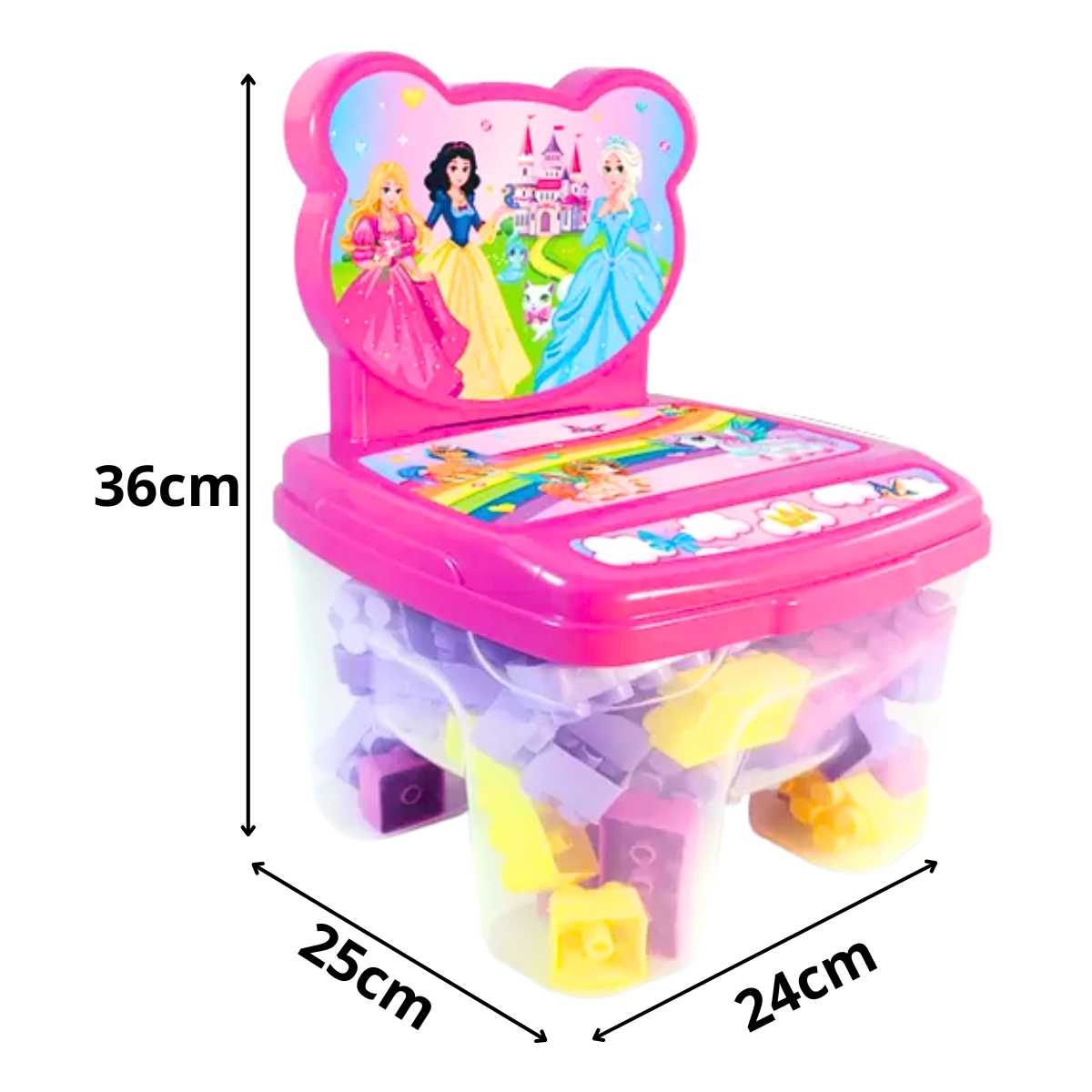 Cadeirinha blocos 48pçs Princesas (2)