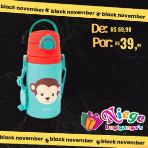 BUBA-GARRAFINHA DE ALUMINIO ANIMAL FUN MACACO 12116