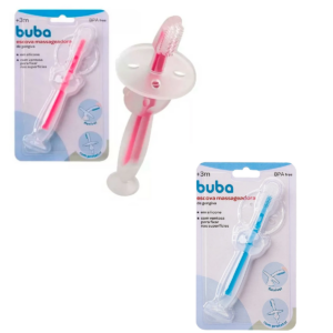 Escova Massageadora de Gengiva Buba Baby Rosa ou Azul