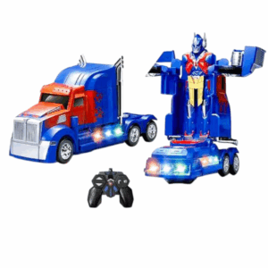 WELLMIX-CAMINHAO COM CONTROLE REMOTO 3 FUNCOES TRANSFORM ROBO LUZ E SOM TRUCK RACE WB11766