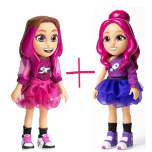 KIT BONECAS KATLEN MUSICAL + BONECA EMILLY VICK MUSICAL DOS ROSA
