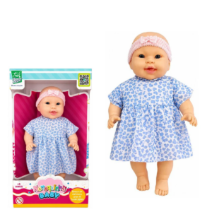 BONECA NENEQUINHA BABY VESTIDO AZUL
