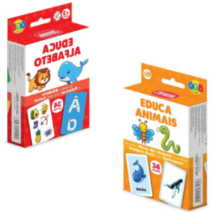 KIT JOGOS CARTA EDUCA ALFABETO + ANIMAIS