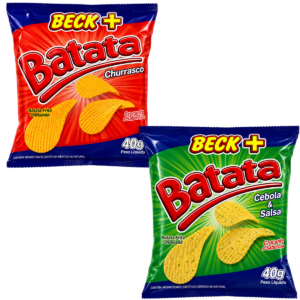 KIT SALGADINHO BATATA CHURRASCO + BATATA CEBOLA E SALSA 40G BECK +