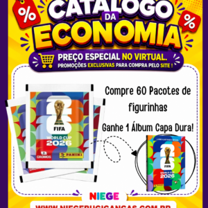 COMPRE 60 PACOTES DE FIGURINHA E GANHE 1 ÁLBUM DE CAPA DURA