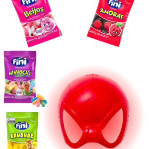 KIT MÁSCARA DO HOMEM ARANHA + 4 FINI