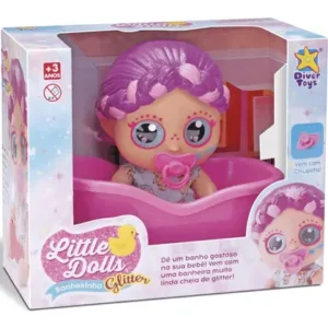 BONECA LITTLE DOLLS GLITTER - BANHEIRINHA