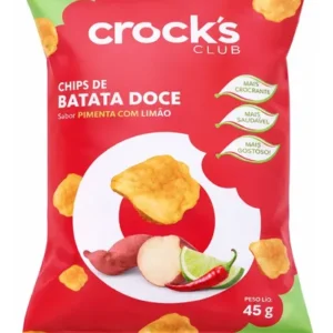 CROCKS CLUB BATATA DOCE CHIPS PIMENTA COM LIMAO 45G