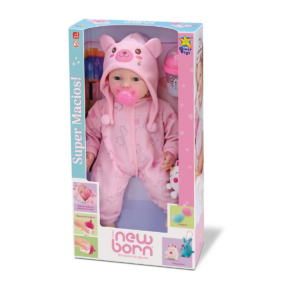 BONECA DIVER NEW BORN - BRINCANDO DE PIJAMA - MENINA